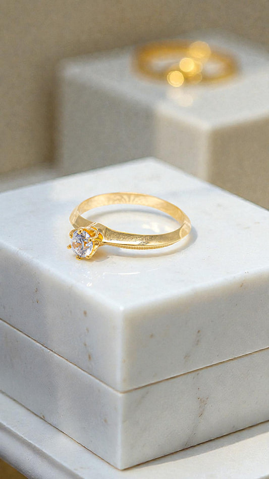 ANILLO PIEDRA BLANCA / 2GR