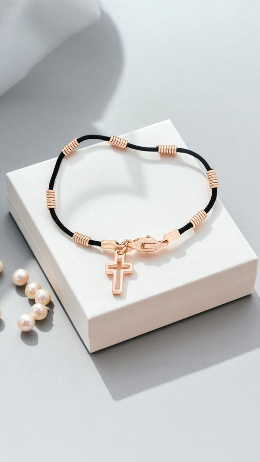 PULSERA NUDOS CON CRUZ